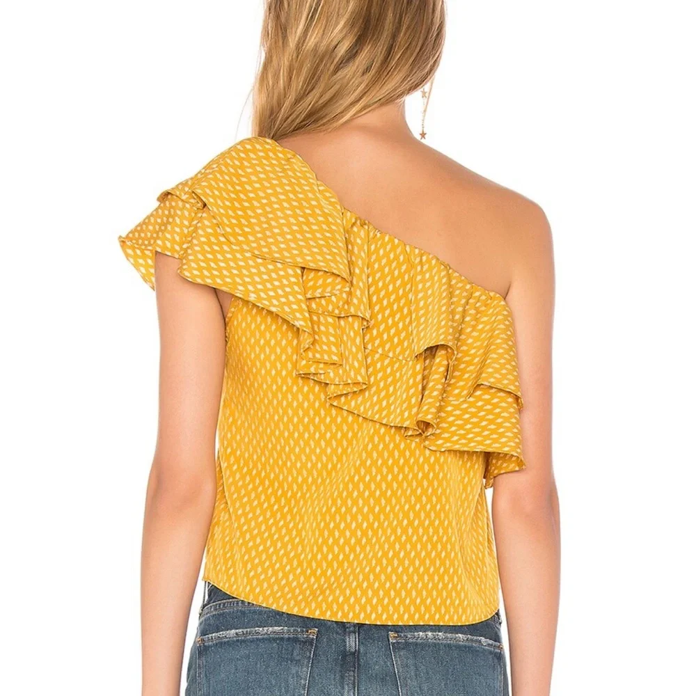 Misa LA ruffled one shoulder top - Picture 3 of 9